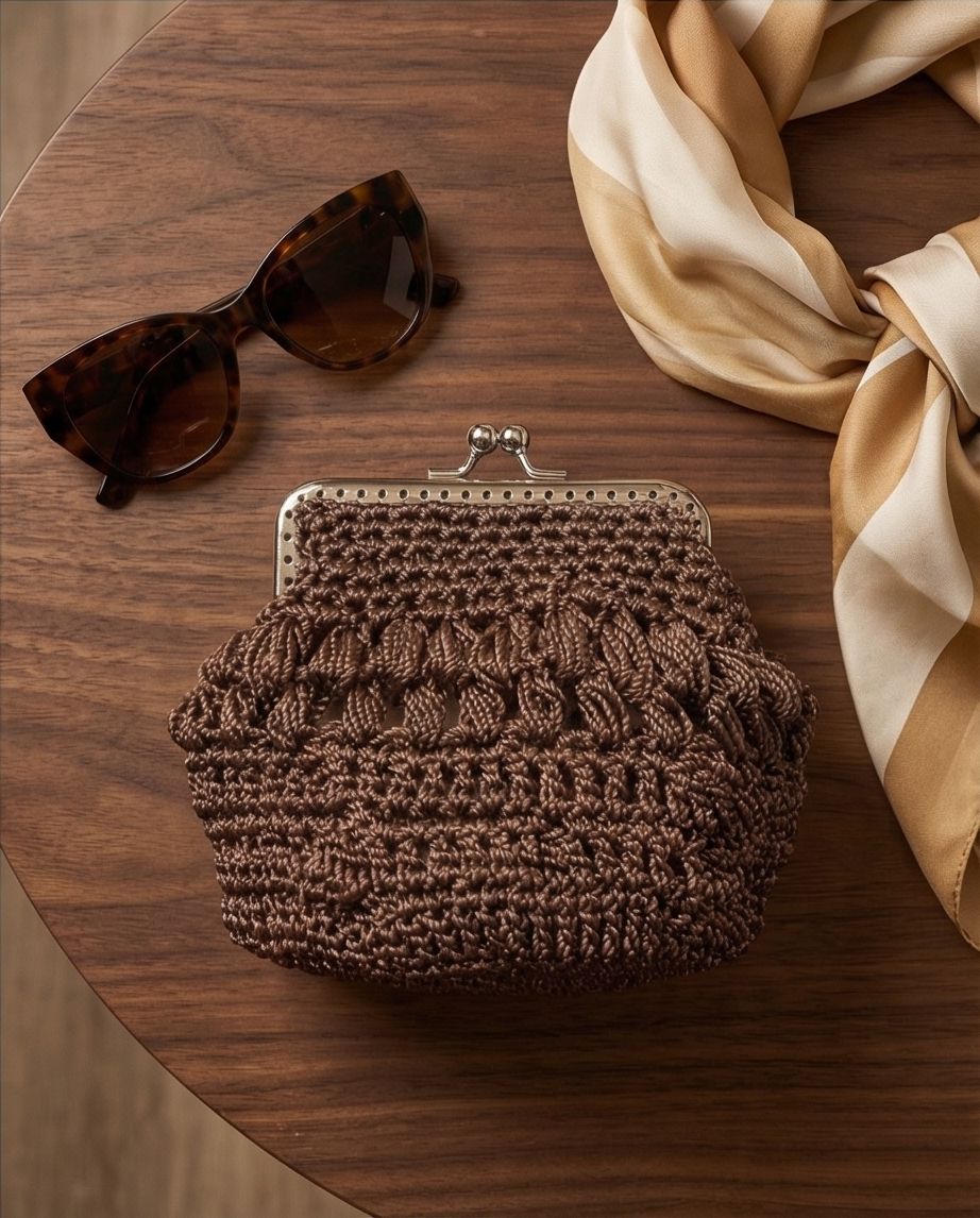 VT BAGS – MODELLO “COCOA PEARL VINTAGE CLUTCH”