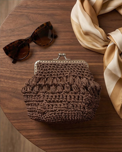 VT BAGS – MODELLO “COCOA PEARL VINTAGE CLUTCH”