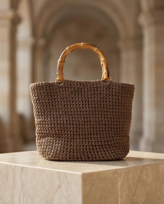 Borsa Tote VT Bags Coffee Bamboo