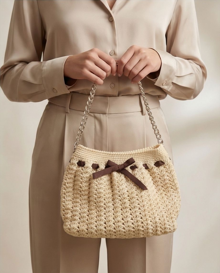 VT Bags Ivory Elegance Chain Bag