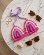 VTBags Berry Sunset Handmade Crochet Bikini Top