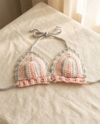 VTBags Blush Cloud Handmade Crochet Bikini Top