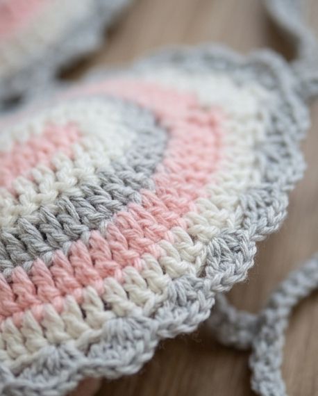 VTBags Blush Cloud Handmade Crochet Bikini Top