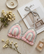 VTBags Blush Cloud Handmade Crochet Bikini Top