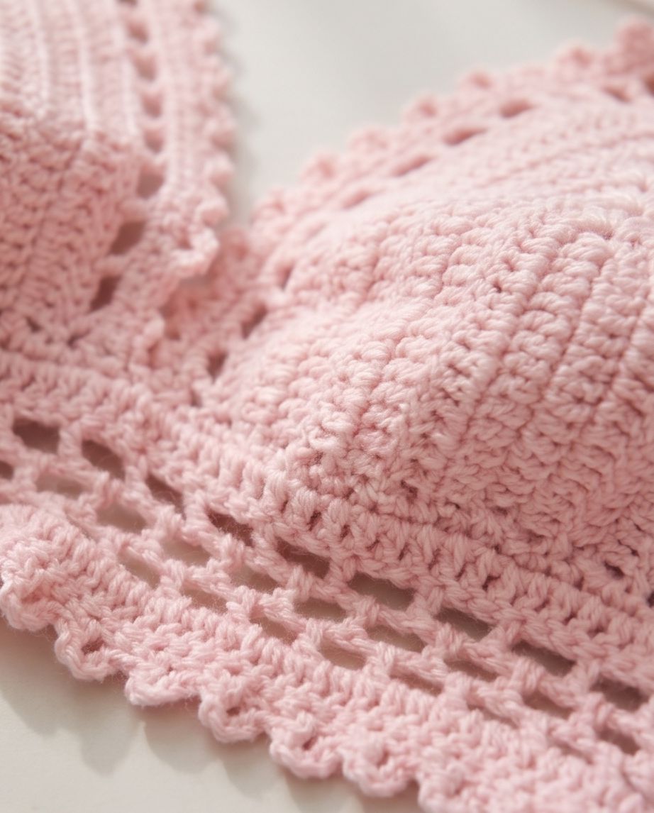 VTBags Blush Pearl Handmade Crochet Top