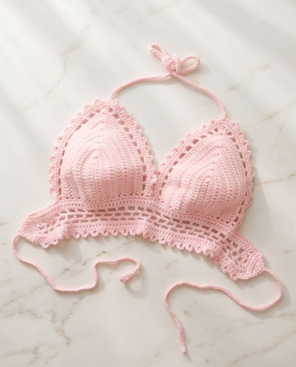 VTBags Blush Pearl Handmade Crochet Top