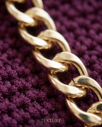 VTBags Burgundy Chain Crochet Bag