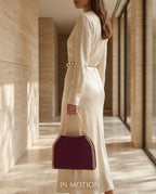 VTBags Burgundy Chain Crochet Bag