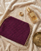 VTBags Burgundy Chain Crochet Bag