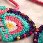 VTBags Electric Lagoon Handmade Crochet Bikini Top