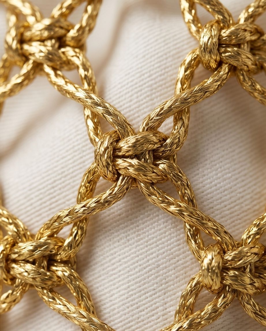 VTBags Golden Aura Crochet Mini Bag