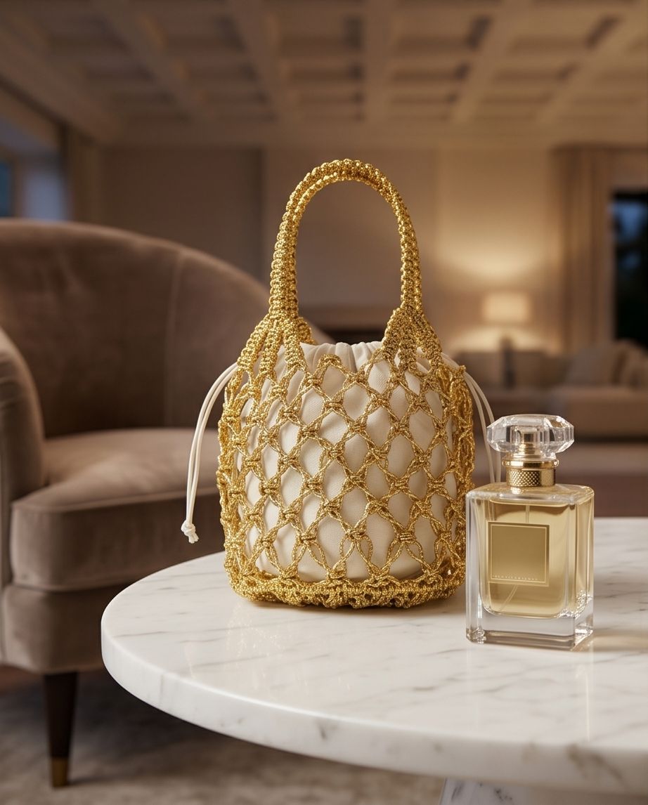 VTBags Golden Aura Crochet Mini Bag
