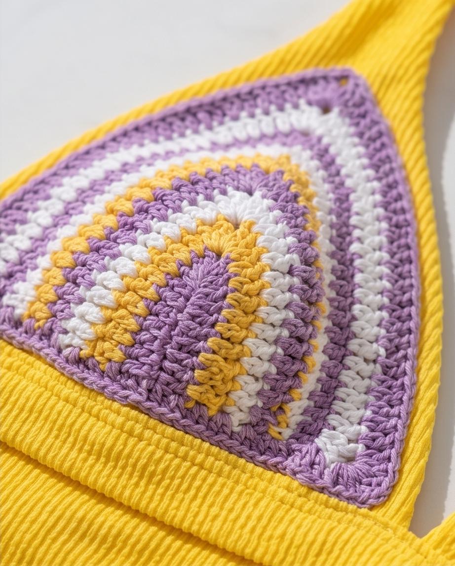 VTBags Golden Lavender Handmade Crochet Bikini Set