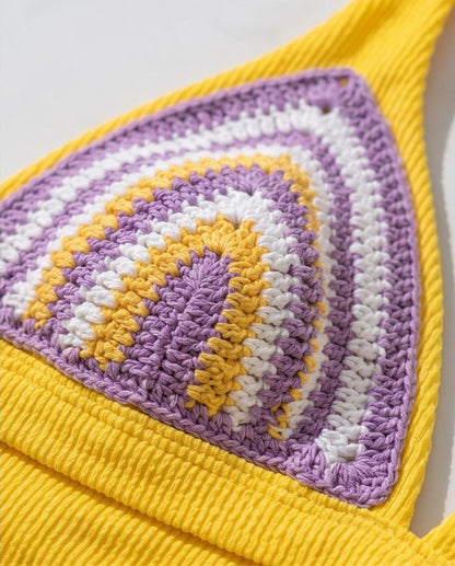 VTBags Golden Lavender Handmade Crochet Bikini Set