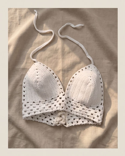 VTBags Ivory Bloom Handmade Crochet Top