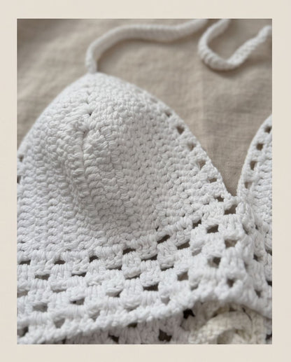 VTBags Ivory Bloom Handmade Crochet Top