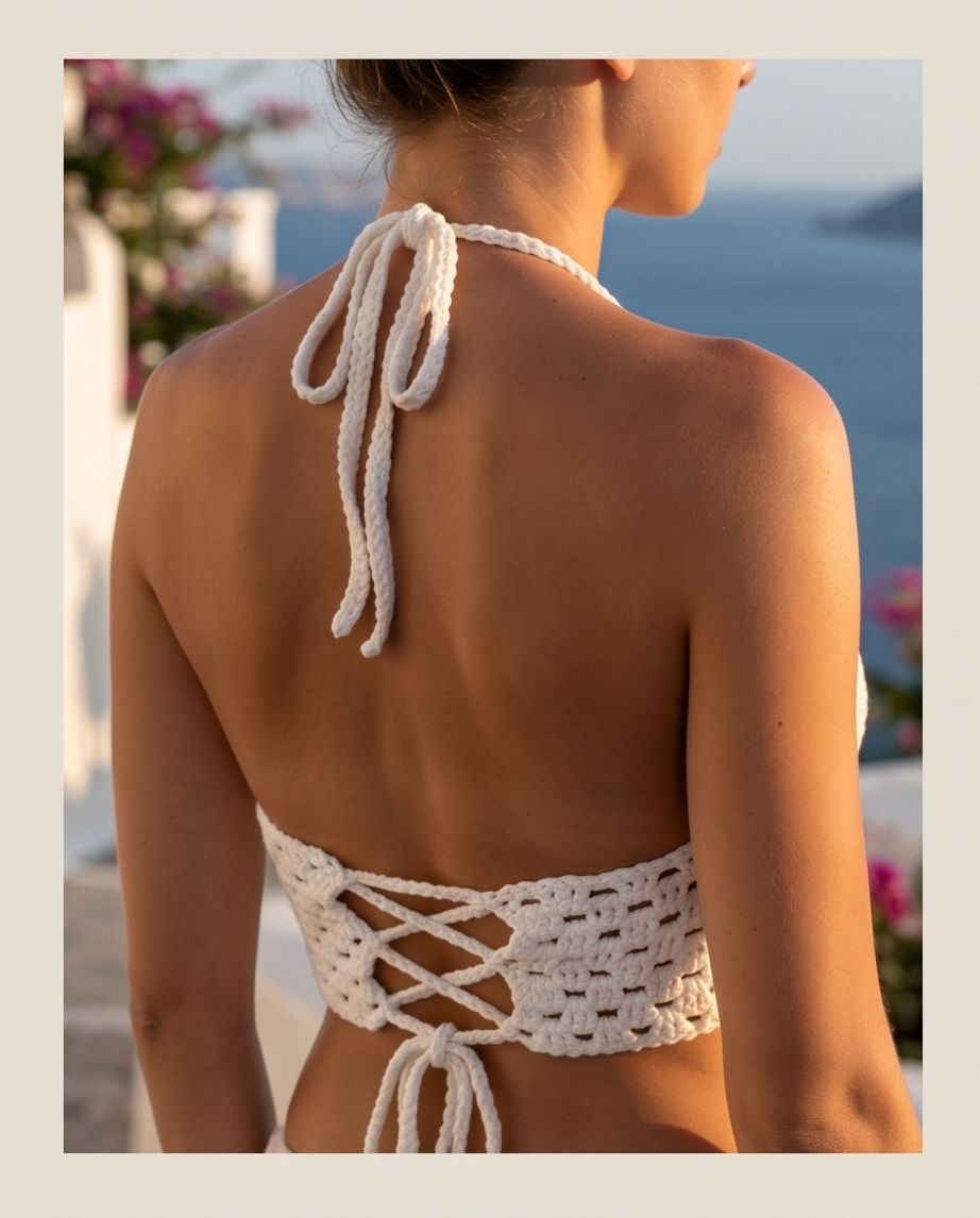 VTBags Ivory Bloom Handmade Crochet Top