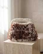 Ivory Mocha Handmade Crochet Mini Bag