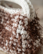 Ivory Mocha Handmade Crochet Mini Bag