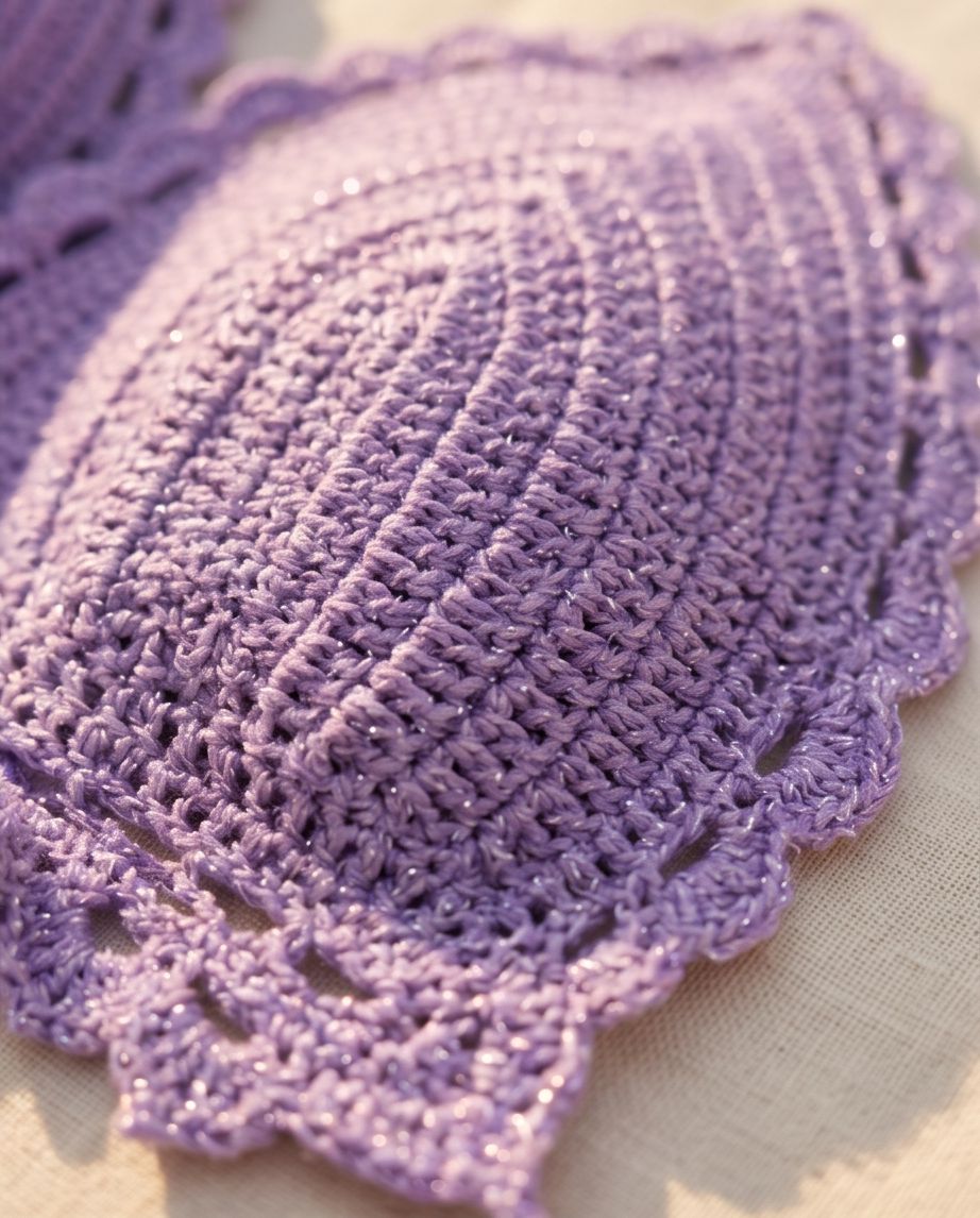 VTBags Lavender Stardust Handmade Crochet Top