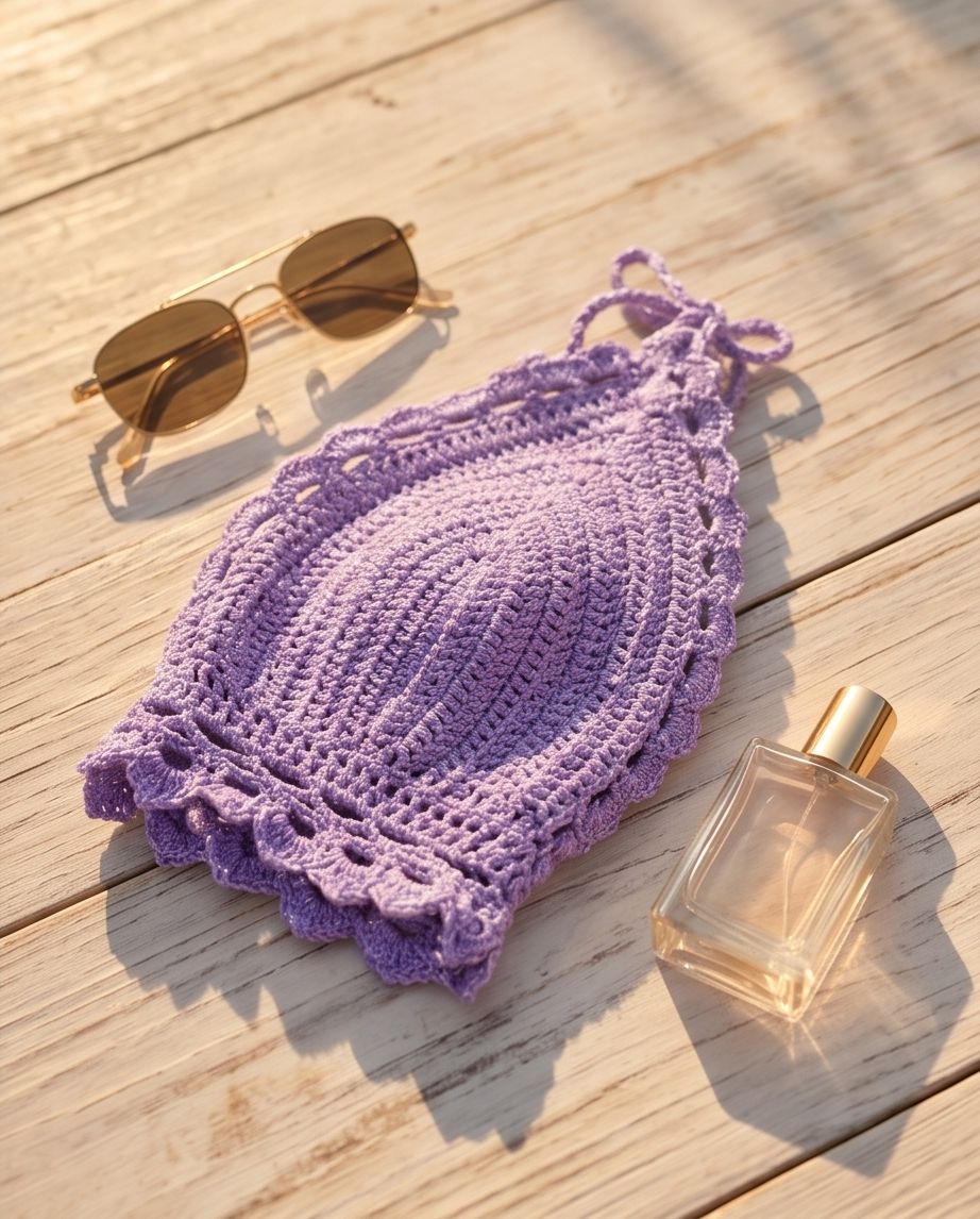 VTBags Lavender Stardust Handmade Crochet Top