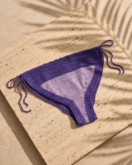 VTBags Lavender Waves Handmade Crochet Bikini Bottom