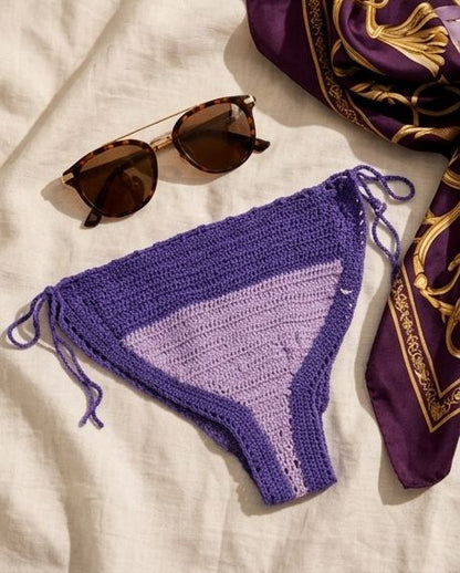 VTBags Lavender Waves Handmade Crochet Bikini Bottom