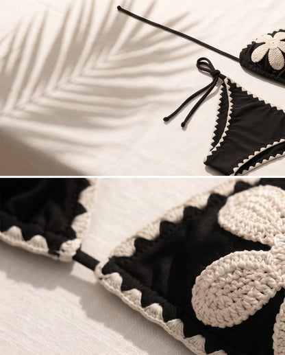 VTBags Midnight Daisy Handmade Crochet Bikini Set