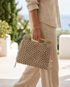 VTBags Natural Bamboo Beach Bag