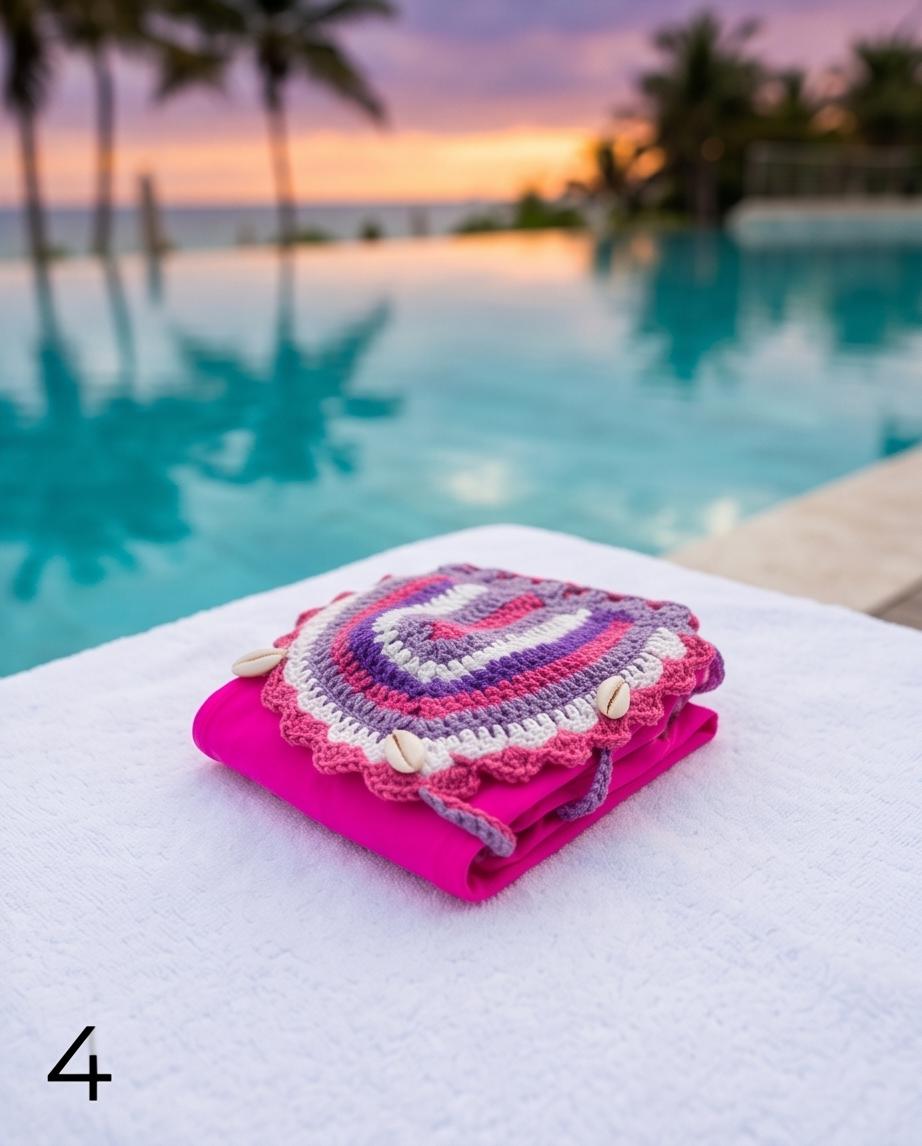 VTBags Neon Sunset Handmade Crochet Bikini Set