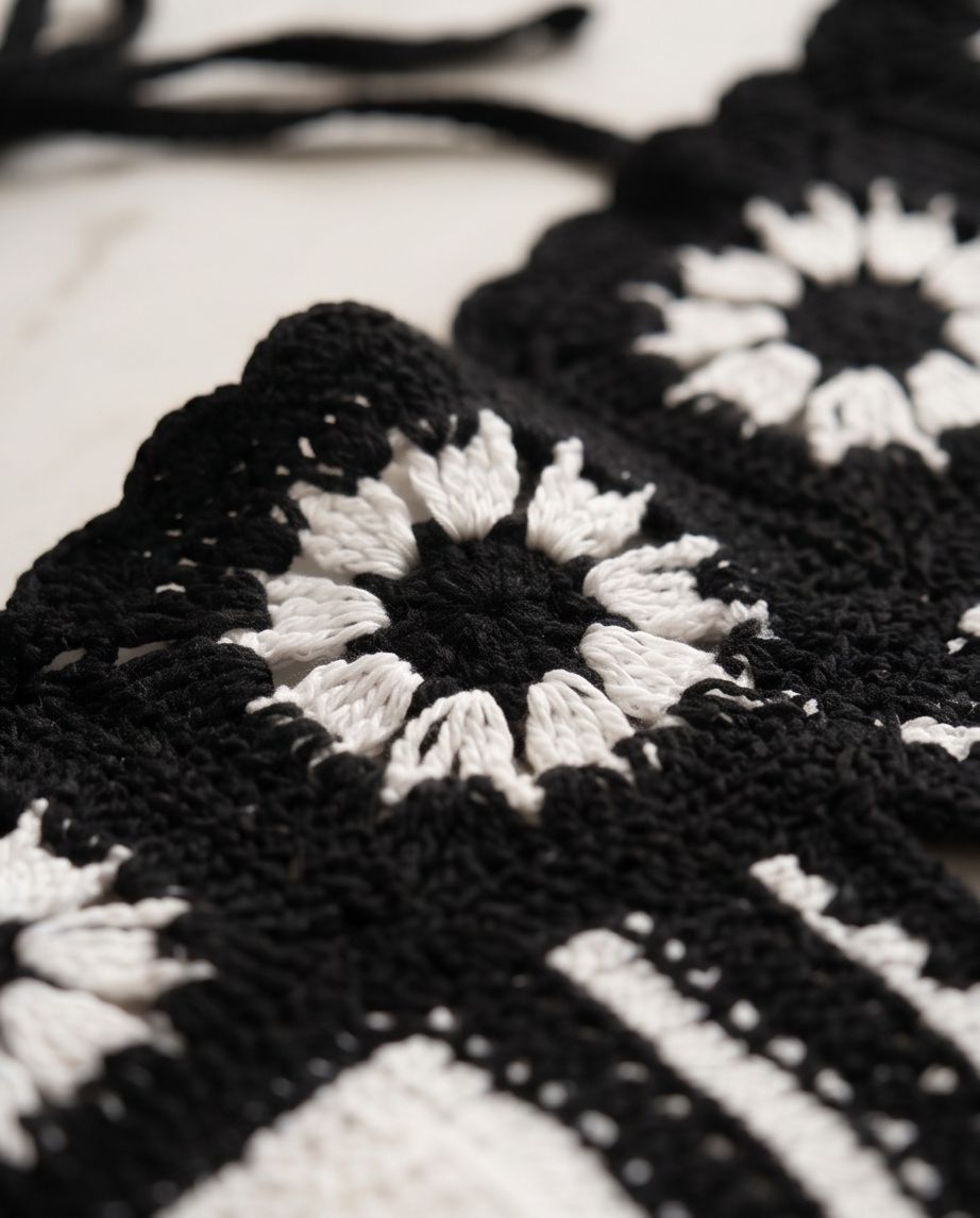 VTBags Noir Monochrome Handmade Crochet Bikini Set