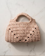 VTBags Nude Crochet Mini Tote Bag