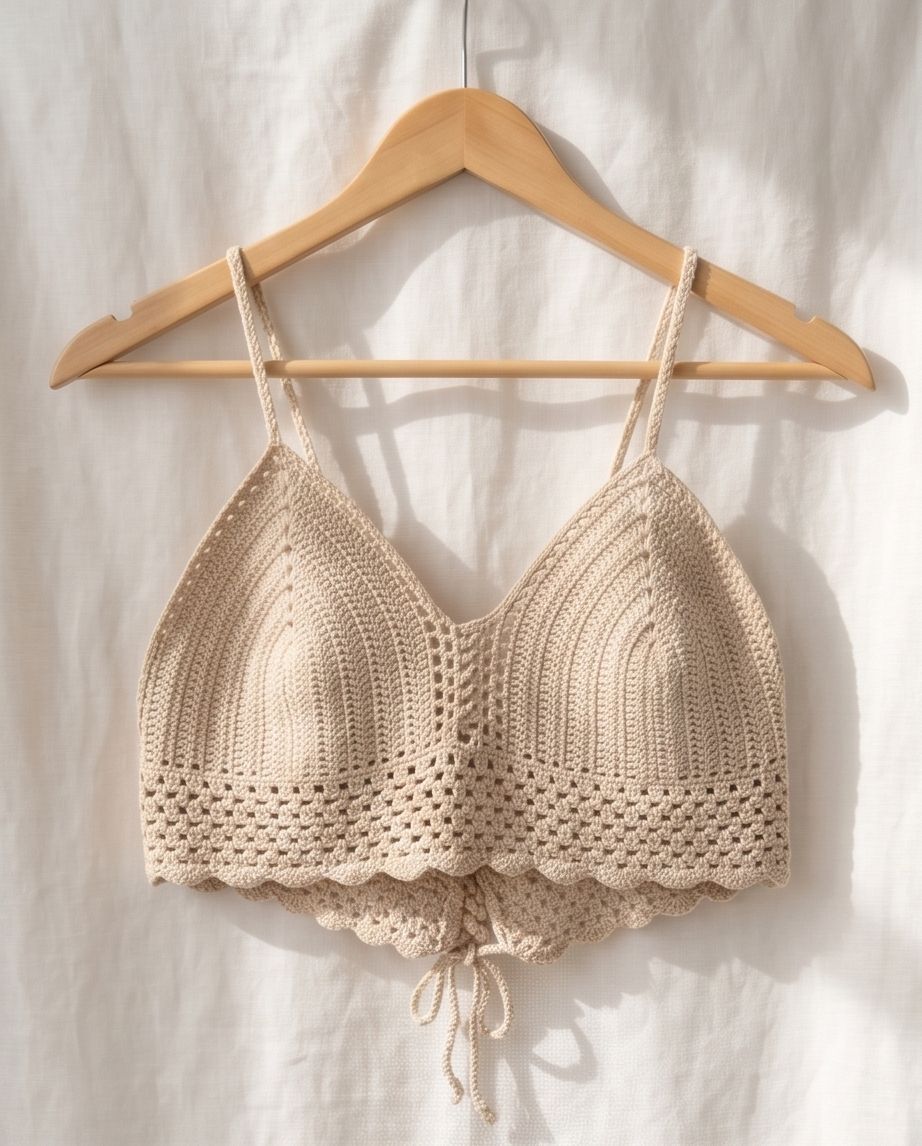 VTBags Nude Sand Handmade Crochet Top
