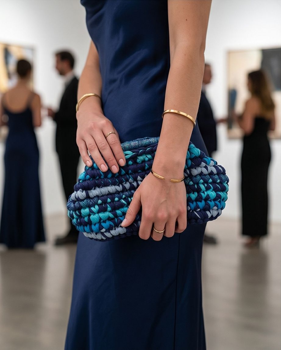 Ocean Aura Handmade Crochet Mini Bag