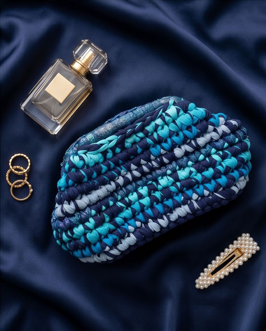 Ocean Aura Handmade Crochet Mini Bag