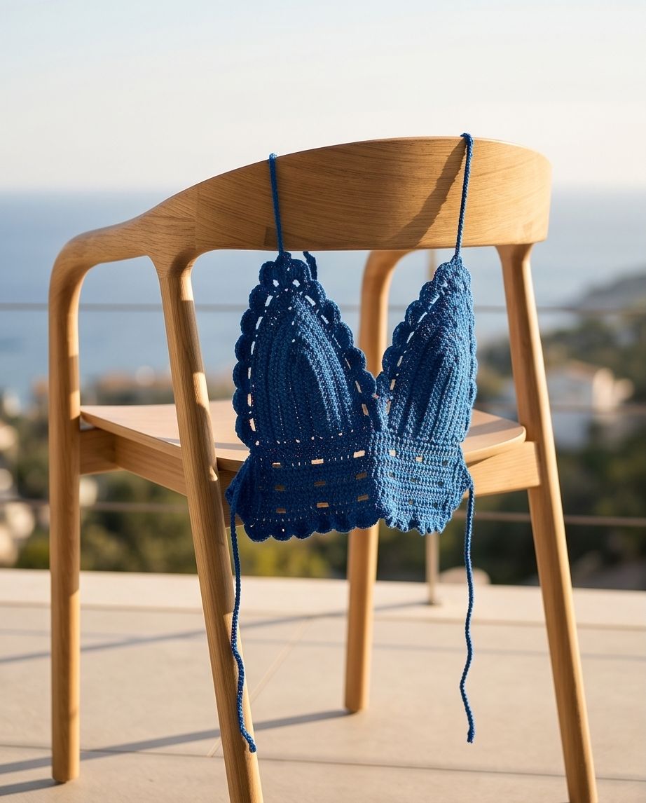 VTBags Ocean Blue Handmade Crochet Top
