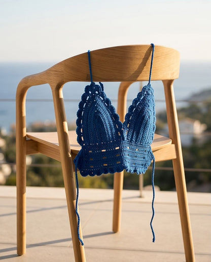 VTBags Ocean Blue Handmade Crochet Top