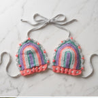 VTBags Pastel Lagoon Handmade Crochet Bikini Top