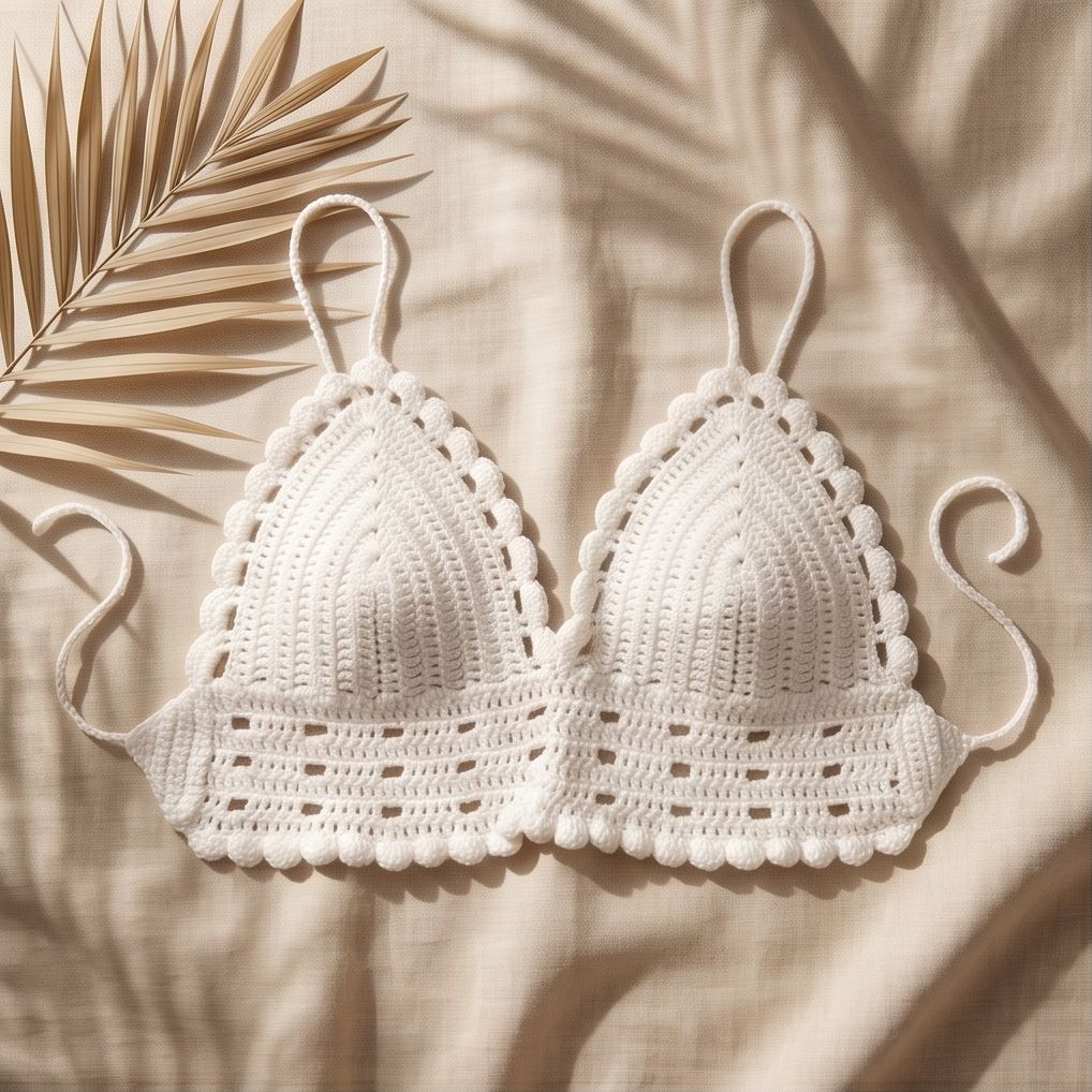 VTBags Pure White Handmade Crochet Top