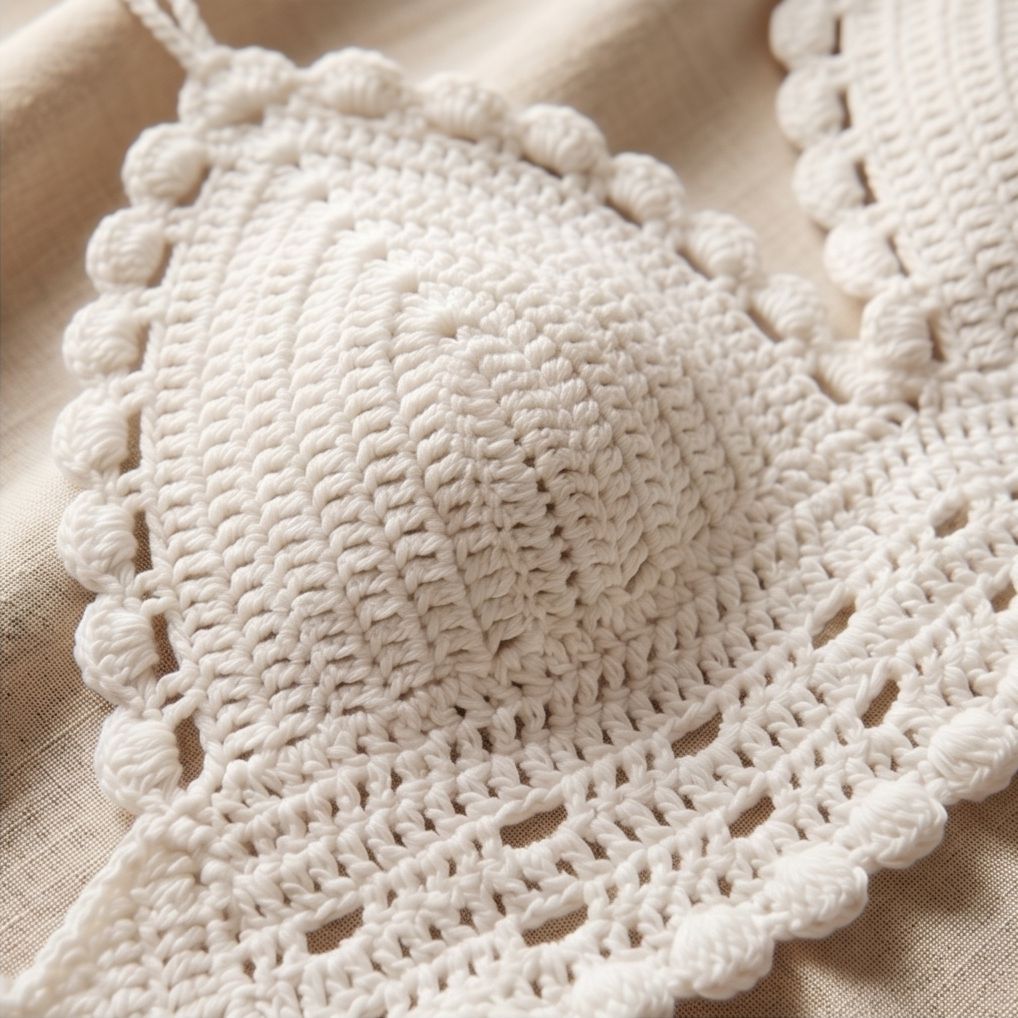 VTBags Pure White Handmade Crochet Top
