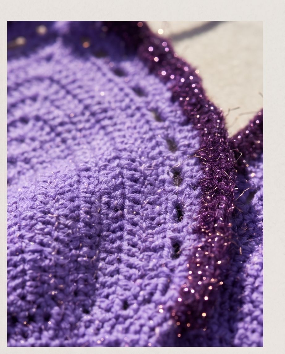 VTBags Royal Violet Handmade Crochet Festival Top