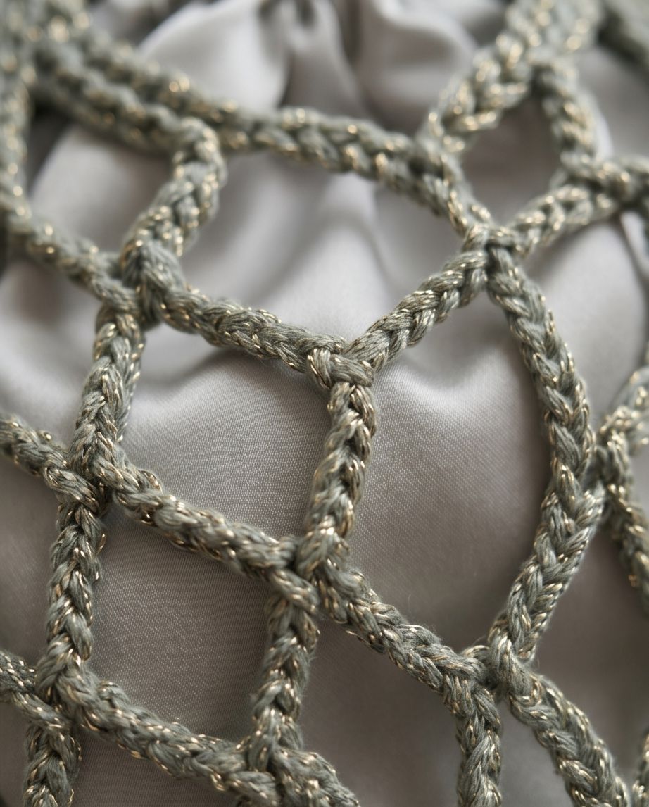 VTBags Sage Glow Net Crochet Bag