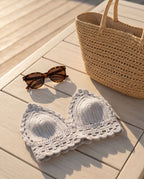 VTBags Sand Beige Handmade Crochet Top