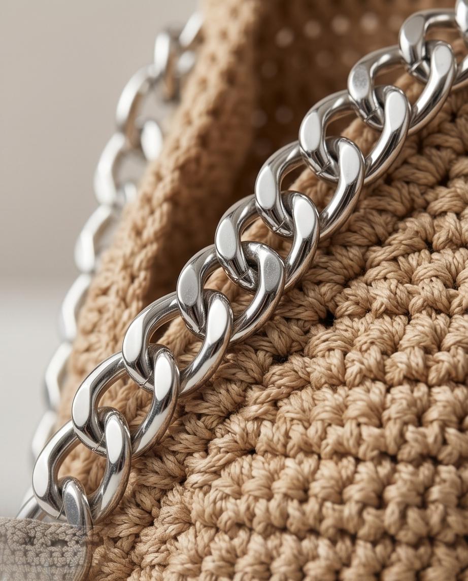 Sand Chain Luxury Crochet Bag