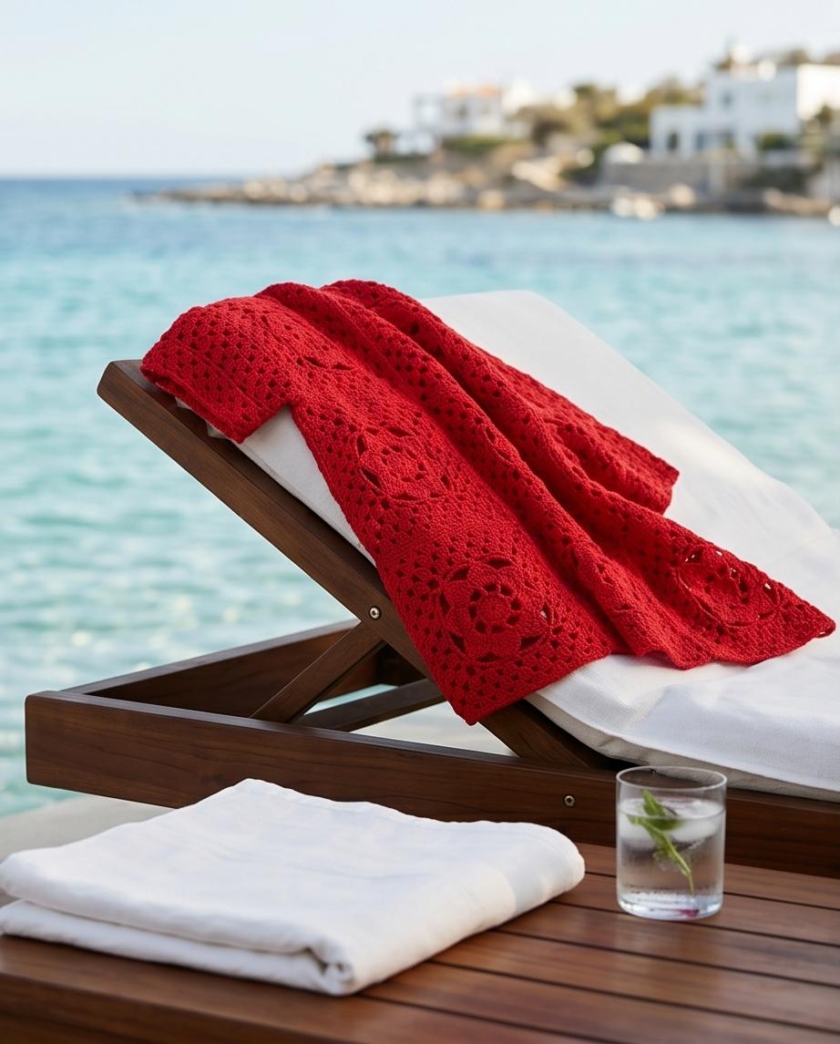 VTBags Scarlet Rose Crochet Cover Up
