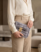 VTBags Silver Mist Mini Clutch