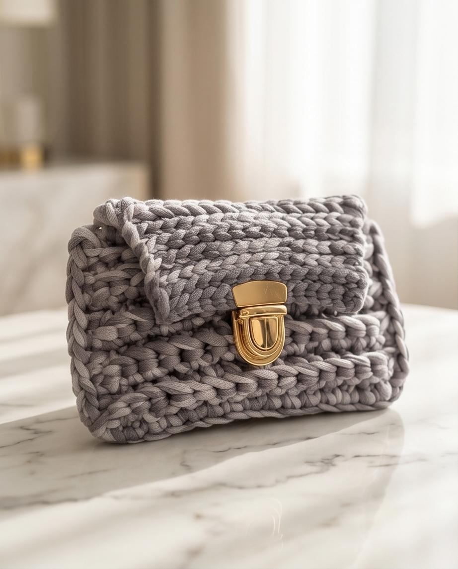VTBags Silver Mist Mini Clutch