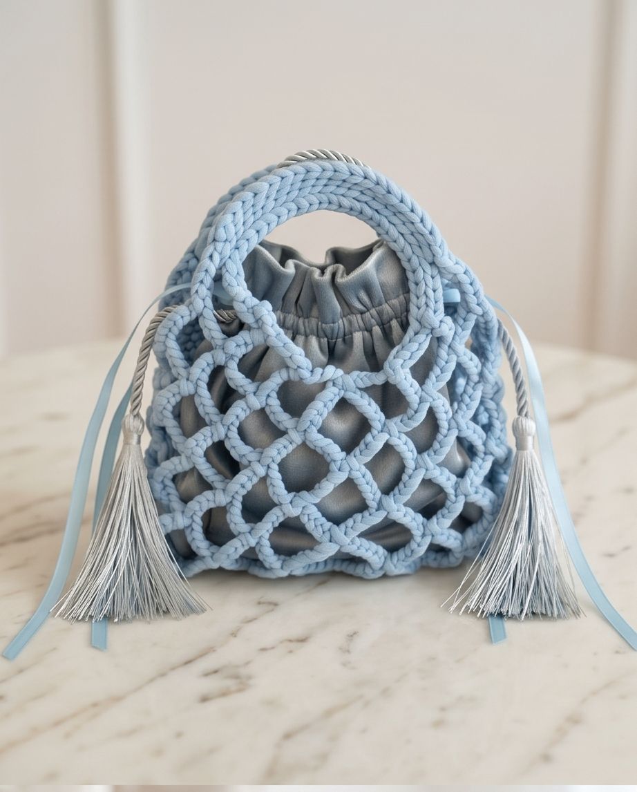 VTBags Sky Pearl Net Crochet Bag