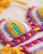 VTBags Sunset Carnival Handmade Crochet Bikini Top
