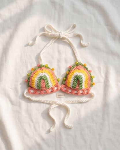 VTBags Tropical Candy Handmade Crochet Bikini Top